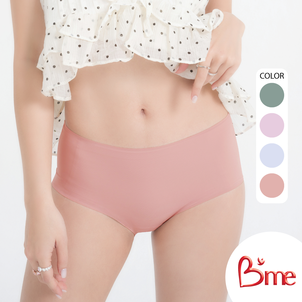 B'me กางเกงในเอวกลางไร้ขอบไร้ตะเข็บ รุ่น ME7A1S สีชมพูเบจ สีเขียว สีฟ้าอ่อน สีชมพูอ่อน New M.2