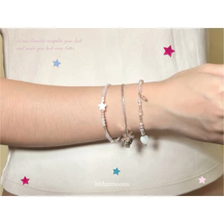 bbluemoons - stainless steel flower bracelet - สร้อยข้อมือสแตนเลส