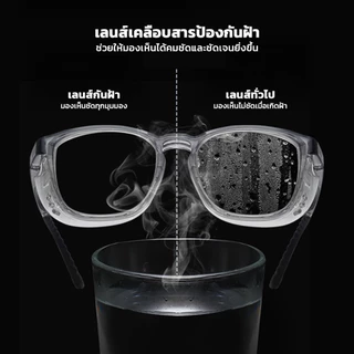 แว่นตาป้องกันลม ป้องกันตาแห้ง เลนส์ออโต้เปลี่ยนสีเทา กรองแสงสีฟ้า กันได้รอบทิศทาง