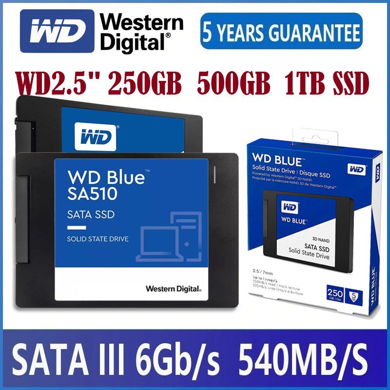 WD Blue SA510 2.5" 250GB 500GB 1TB SSD SATA III 6Gb/s 540MB/s ไดรฟ์ SSD