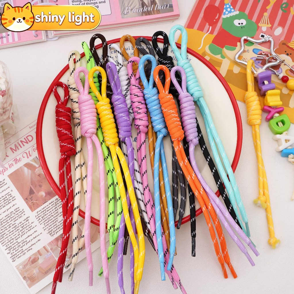 เชือกโพลีเอสเตอร์ถัก 22ซม. สำหรับทำพวงกุญแจ สายคล้องกระเป๋า สายไฟ DIY งานแฮนด์เมด อุปกรณ์เครื่องประดับแฟชั่น