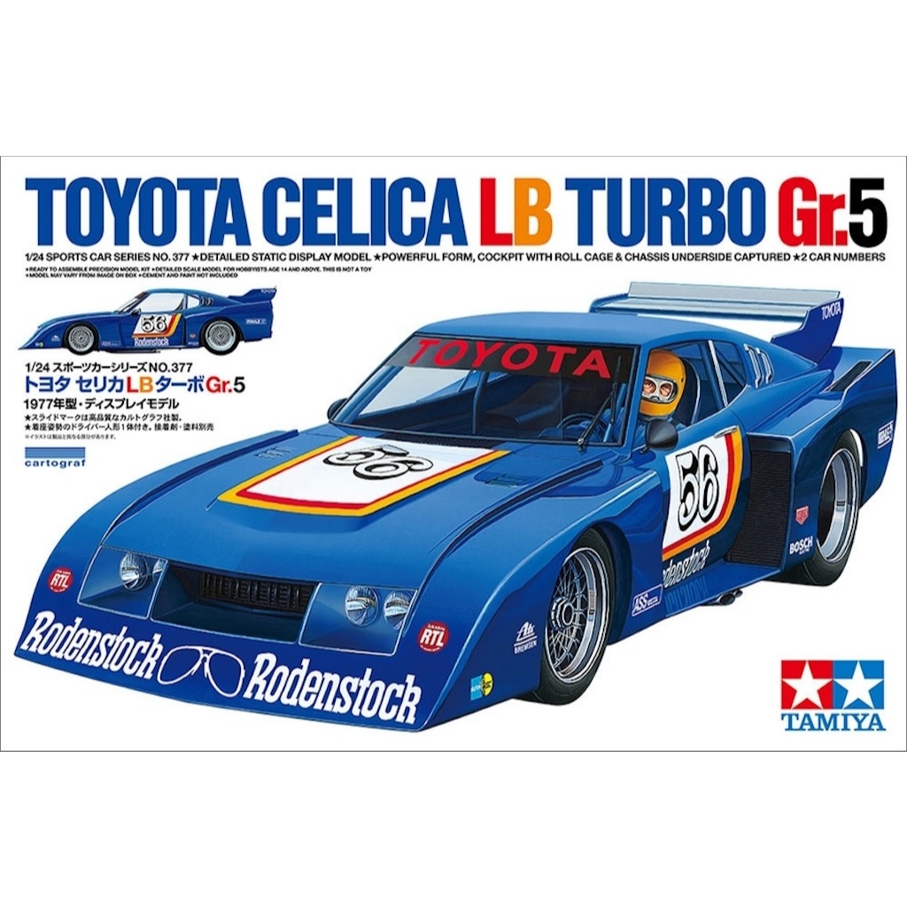 💥New💥🏆 TAMIYA 24377 ชุดประกอบจำลองมาตราส่วน 1:24 TOYOTA CELICA LB TURBO Gr.5 สร้างและทำสีเอง