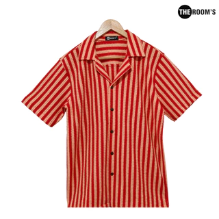 THE ROOM'S - เดอะรูม เสื้อฮาวาย เสื้อเชิ้ตแขนสั้น ผ้าทอ ผ้านุ่ม ไม่ต้องรีด ระบายอากาศได้ดี เที่ยวทะเล