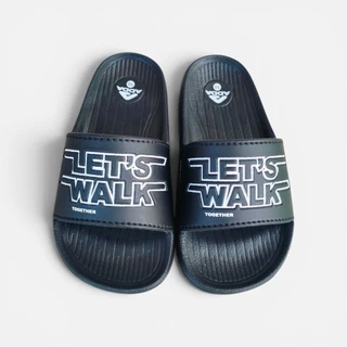 ADDA(KIDS) รองเท้าแตะแบบสวมสำหรับเด็ก รุ่น 32B3K พิมพ์ Let's walk SIZE : 8(25)-3(35)
