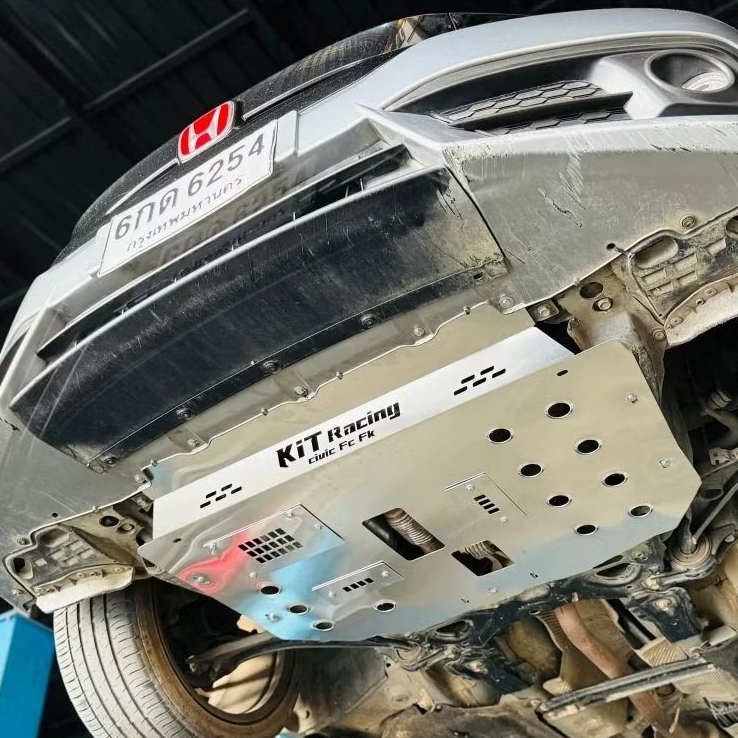 แผ่นใต้เครื่อง แผ่นใต้ท้องkitracing แผ่นใต้ท้องรถHonda Jazz City Brio Civic อลุมิเนียมหนา1.5