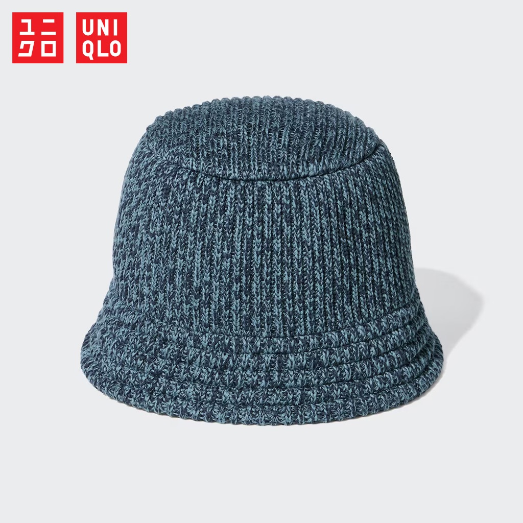หมวกบักเก็ต Uniqlo - Knitted 64 Blue