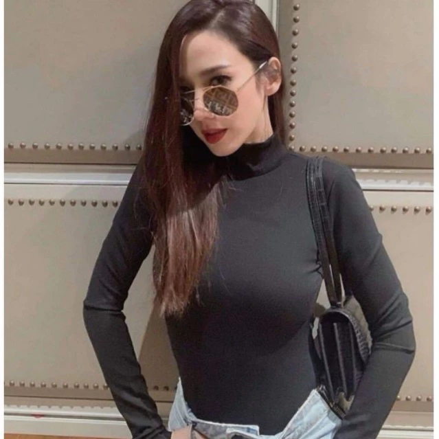 MNV STUDIO Bodysuitบอดี้สูทคอเต่าแขนยาวใส่แล้วรัดรูปสุดๆทรงดีใส่แล้วพลางหุ่นได้จริงใส่แมทร์สวยๆ