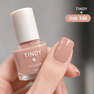 Tindy ยาทาเล็บออแกนิค โทนเรียบหรู ดูดี เนื้อสีเงา ไม่ต้องอบ สีทาเล็บ สีสวย แห้งไว 8 ml