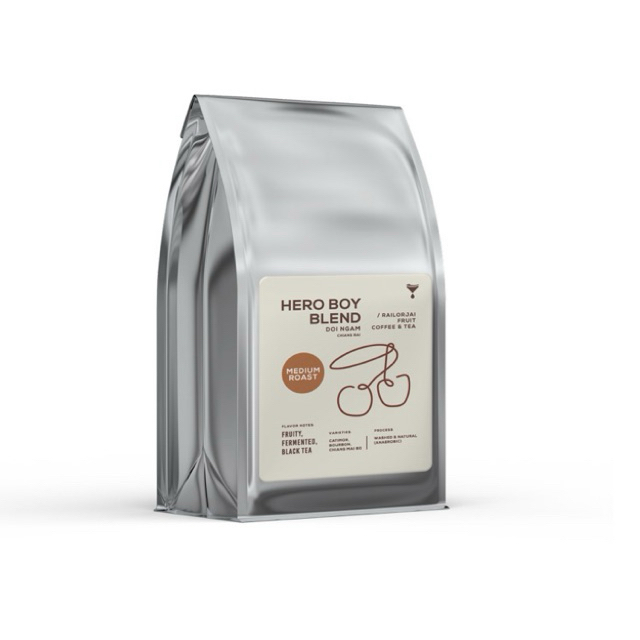 เมล็ดกาแฟคั่วกลาง HERO BOY BLEND (ดอยแม่สรวย จ.เชียงราย)