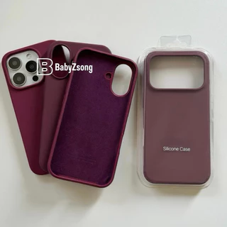 baby-Case Silicone เคสสีRed Wine สีแดงไวน์ สีมะฮอกกานีกำมะยี่ สำหรับรุ่นสำหรับรุ่นไอโฟน11-17 17Air 17Pro 17ProMax