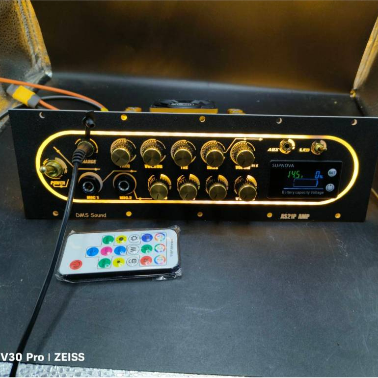 ชุดเพลท APTX3 ไม่ย้ายสาย โมเบส พ่วงคาราโอเกะ วัดแบตดิจิตอล มีไฟled