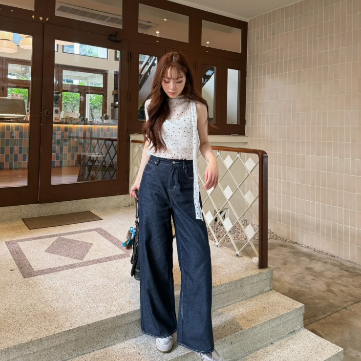 SHUUXME junejune denim (กางเกงเดนิมเอวสูง)