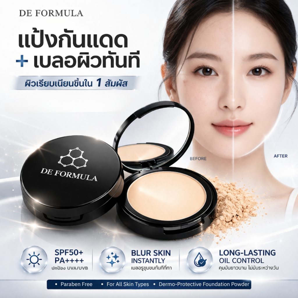 DE FORMULA كريم أساس Perfect Beauty Two Way ‏SPF50+ ‏9 غ — صورة 3