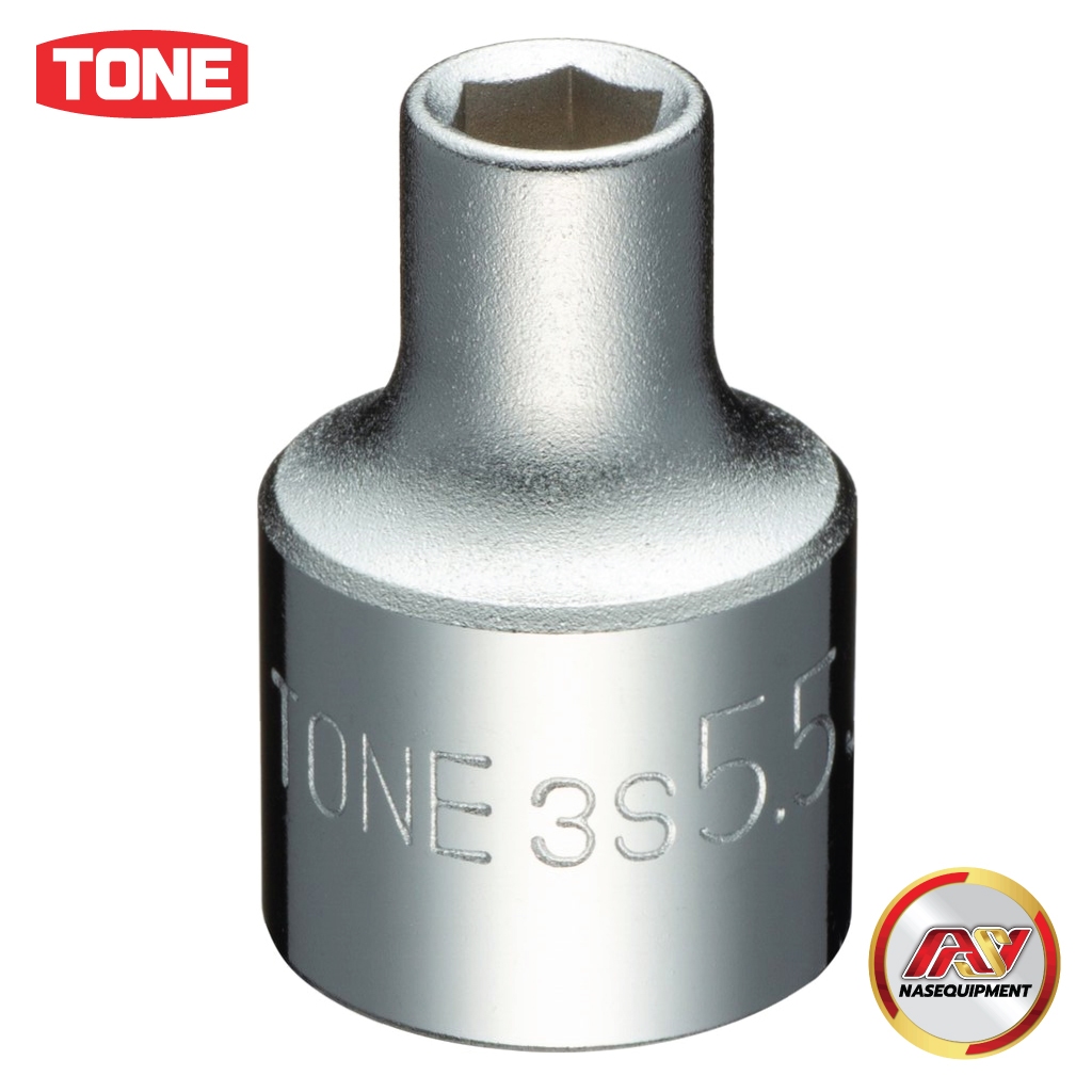 TONE ลูกบ็อกซ์ 3 หุน (3/8") ไซส์ 5.5- 24 มม. (6 เหลี่ยม)  | 3S SERIES