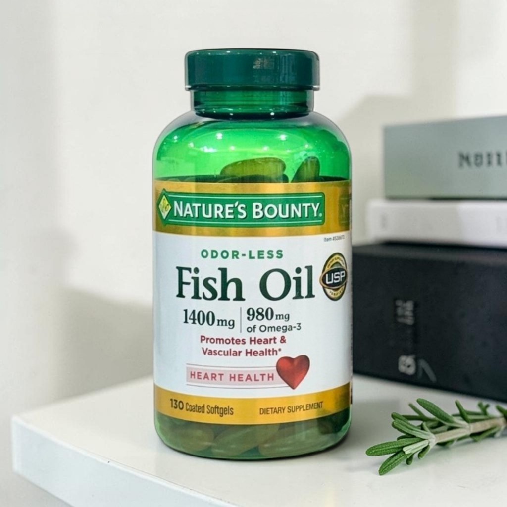 Nature’s Bounty Fish Oil, of Omega-3, ขนาด 1400 mg จำนวน 130 ซอฟต์เจล