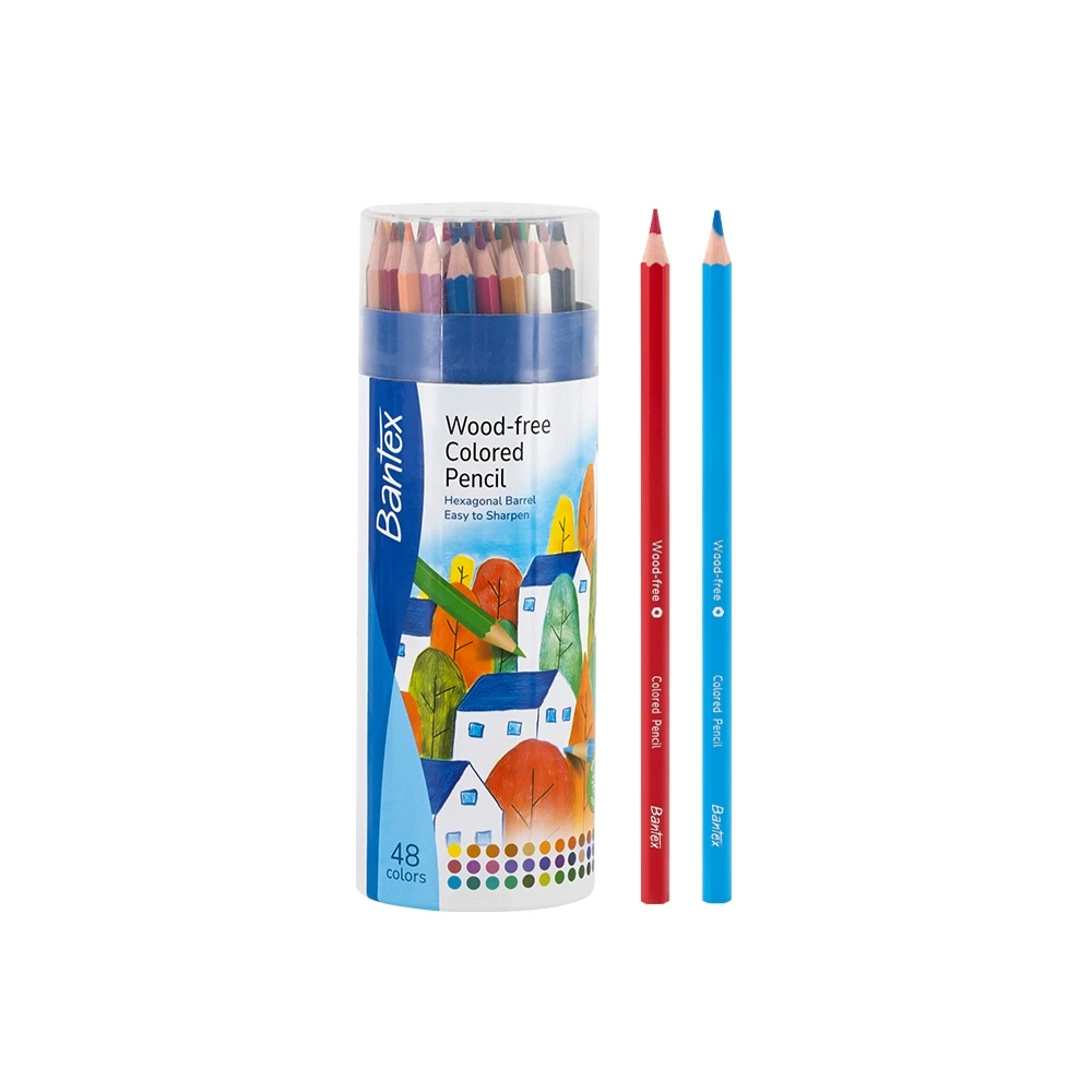 Bantex สีไม้ ดินสอสีไม้ 12/24/36/48 สีละเอียด ระบายสวย แท่งยาว เนื้อไม้คุณภาพ Color pencil