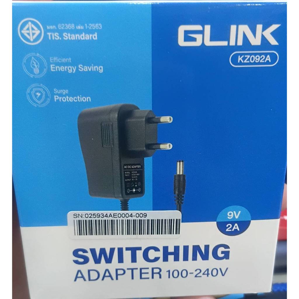 GLINK KZ092A Switching Adapter 9V 2A แบรนด์: GLINK