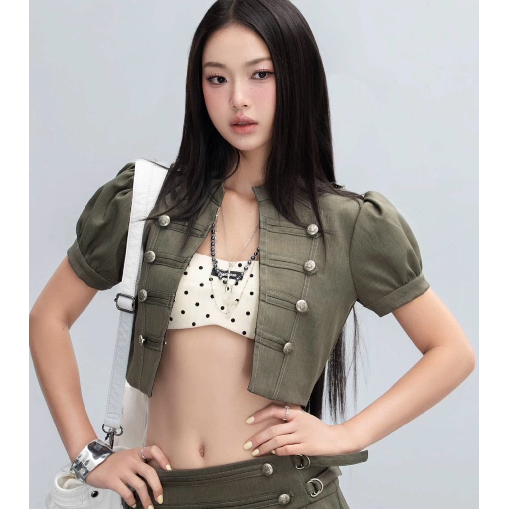 🧢Brand : Hoodesign Army top&skirt set 3 ชิ้นและ 2 ชิ้น🎀 (สินค้าพรีออเดอร์)