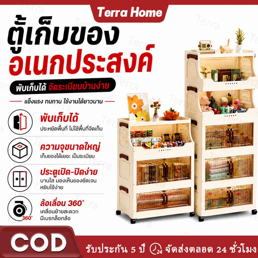 💥จัดส่งรวดเร็ว💥 รุ่นใหม่ตู้เก็บของอเนกประสงค์ รับน้ำหนัก 300kg ตู้เก็บของพับได้มีล้อ ตู้มีล้อเลื่อน  แข็งแรงทนทาน