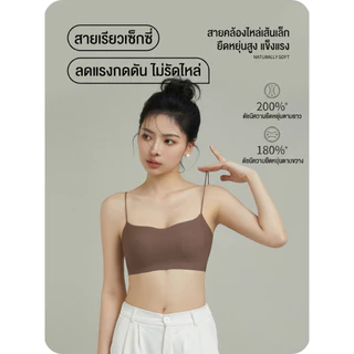 【ซื้อ 1 แถม 1】MiiOW บราไร้รอยต่อ บราไร้โครง หายใจได้ ระบายอากาศ ยกกระชับ เสื้อสายเดี่ยวมีฟองน้ำ C3058