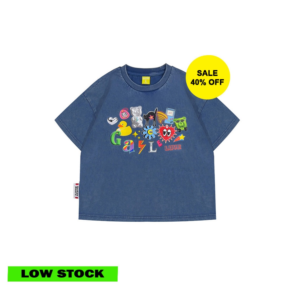STICKER CLUB T-SHIRT - BLUE (KIDS)