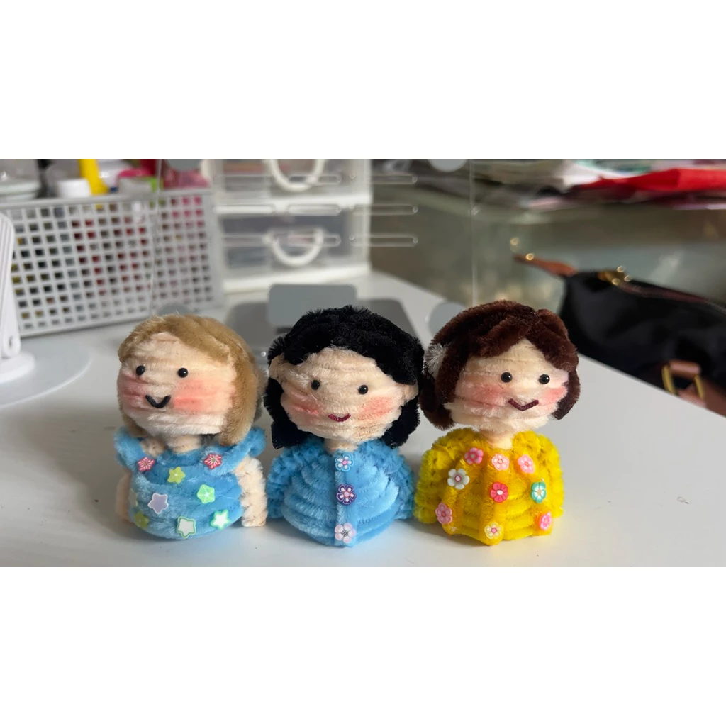 พร้อมส่งเซตหัวตุ๊กตาคุณแม่คุณยายเซต6ชิ้นทำจากลวดกำมะหยี่ราคา319บาท