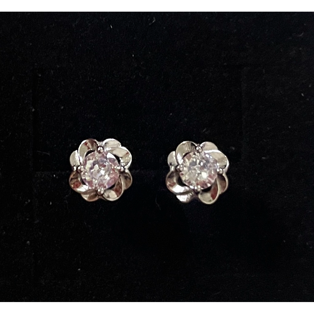 Silver Earrings-S07/ 925 Silver Rose earrings