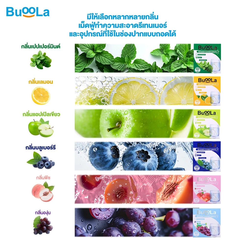 [มีให้เลือก 1-3 กล่อง] Buoola เม็ดฟู่ทำความสะอาดรีเทนเนอร์ ด้วยพลังฟองออกซิเจนขนาดเล็ก ช่วยขจัดคราบฝังลึกและสิ่งสกปรก thumbnail 3