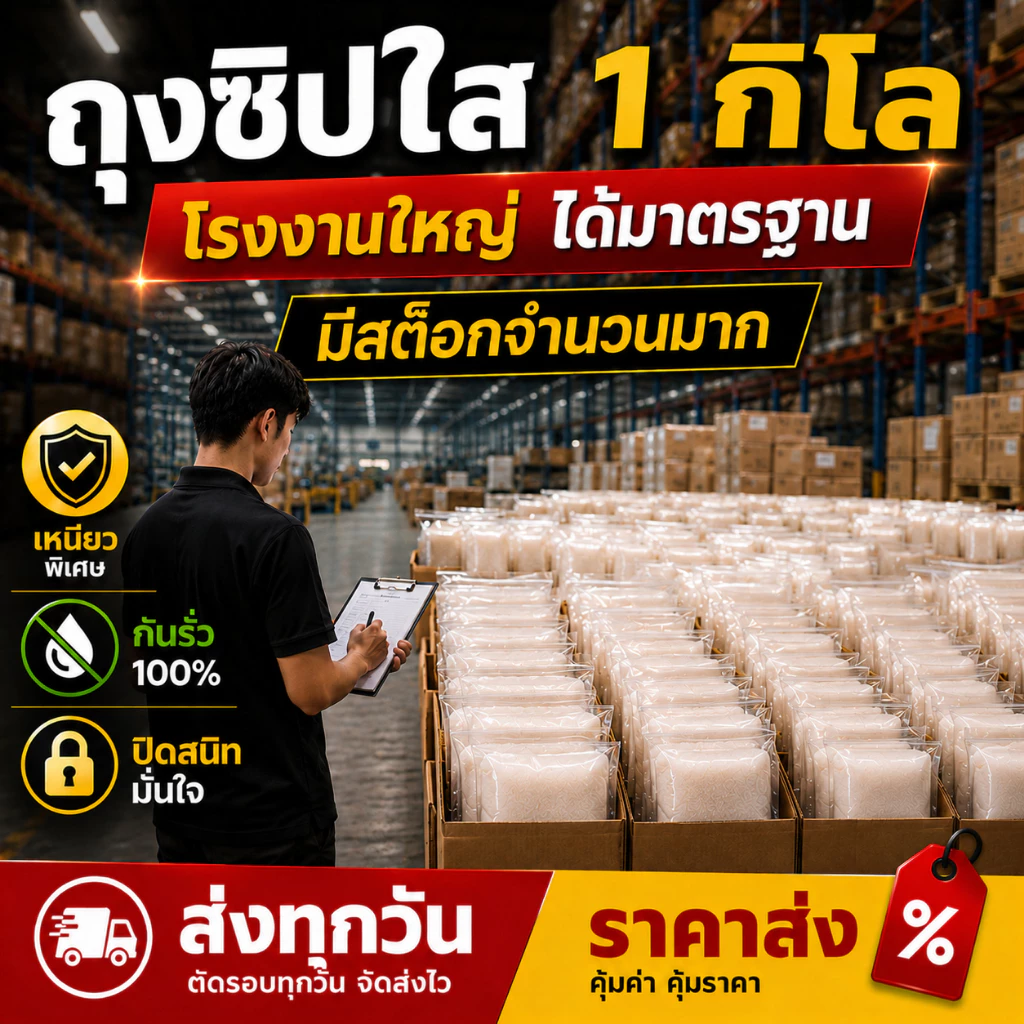 ( แนะนำ ) ถุงซิปใส รุ่นหนา ถุงซิปใส่เสื้อผ้า ถุงซิปใส่ของอเนกประสงค์ สามารถใส่อาหารได้ ล็อคแน่น thumbnail 3