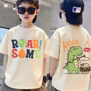COD[จัดส่งตลอด24 ชั่วโมง]มาใหม่เด็กแขนสั้นเสื้อยืดฤดูร้อนการ์ตูนพิมพ์รอบคอ ขนาดเหมาะสำหรับเด็กอาย 90-150