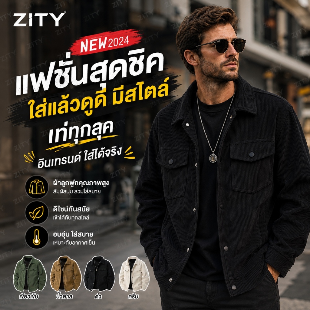 ZITY แจ็คเก็ตผู้ชายฤดูใบไม้ร่วงฤดูหนาวหลวมไขมันบวกขนาดใหญ่แจ็คเก็ตเบสบอลที่ทันสมัยไขมันสบายๆ