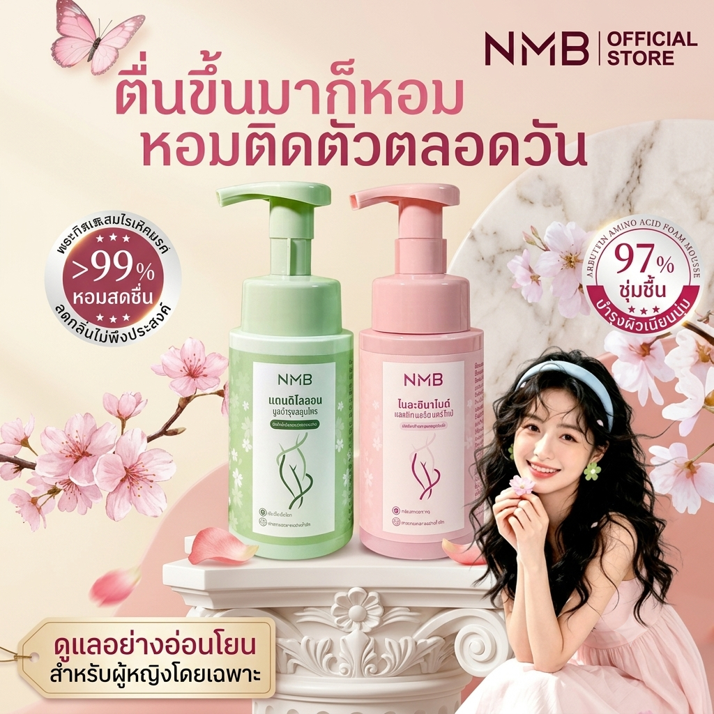 [คุ้มสุด] NMB มูสทำความสะอาดจุดซ่อนเร้น 200ml สูตรอ่อนโยนพิเศษ ลดกลิ่นอับ มั่นใจตลอดวัน [ซื้อ 1 แถม 1]