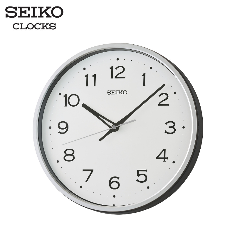 SEIKO CLOCKS นาฬิกาแขวน รุ่น QHA020S ขนาด 12 นิ้ว สีเงิน