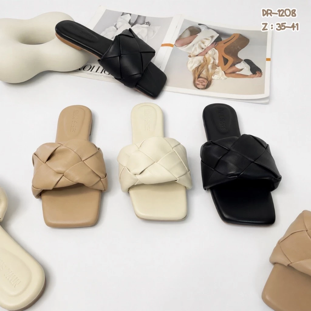รองเท้าแตะสวมหน้าสาน แบรนด์ Niwa Shoes DR-1208