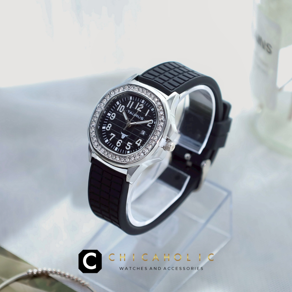 นาฬิกา TAURUS TR653 ขอบเพชร สายซิลิโคน