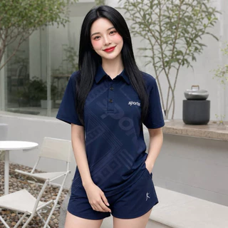 เสื้อโปโล Sport Polo ใส่ได้ชายหญิง ทรงสปอร์ต ลายกราฟิกสวย ใส่ทำงาน ใส่เที่ยว ใส่สบาย