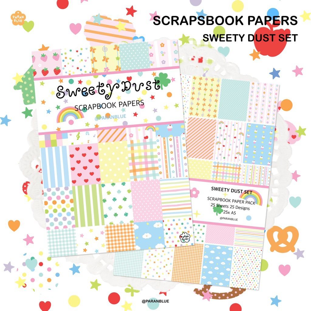 กระดาษพื้นหลัง สำหรับตกแต่ง ✏️🐬💖🧼 journal scrapbook planner diary
