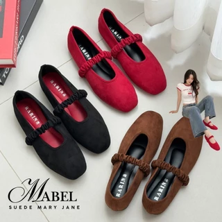 Rarin รุ่น ( Mabel ) ไซส์ 36-41 รองเท้าMary Jane Suede **เท้าอวบ เท้ากว้างเพิ่ม 1 ไซส์**
