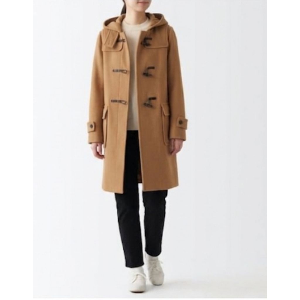 muji เสื้อโค้ท Women's Wool Blend Duffle Coat / FH10