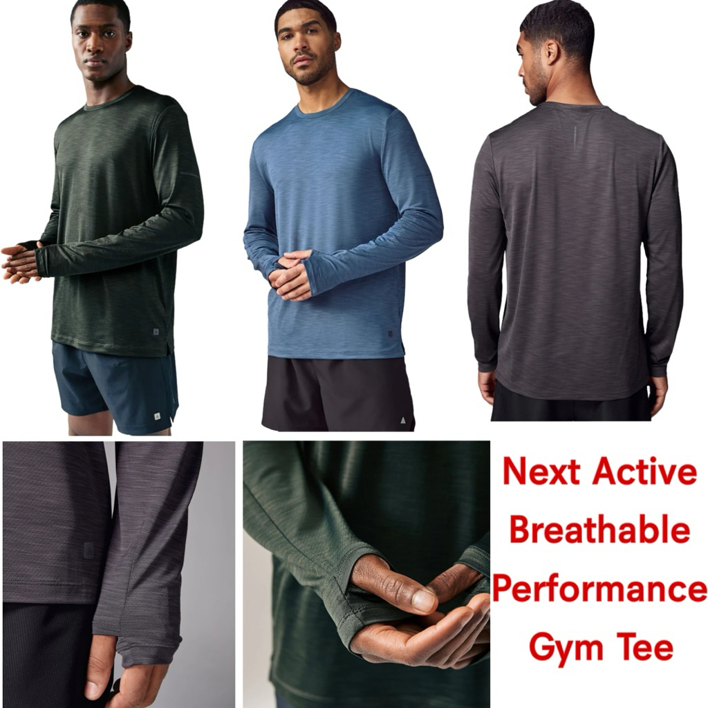 เสื้อแขนยาว Next Active Breathable Performance Gym Tee