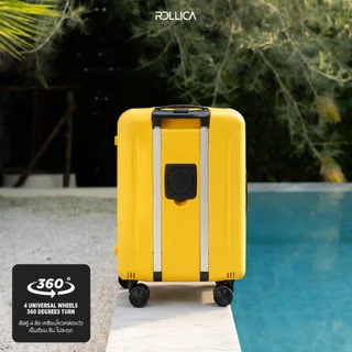 รับประกัน 5 ปี Rollica กระเป๋าเดินทางแบบล็อค ไร้ซิป รุ่น Frankfurt Next อึด ทึก ทน ล้อหมุน 360 องศา มีระบบล็อครหัส TSA