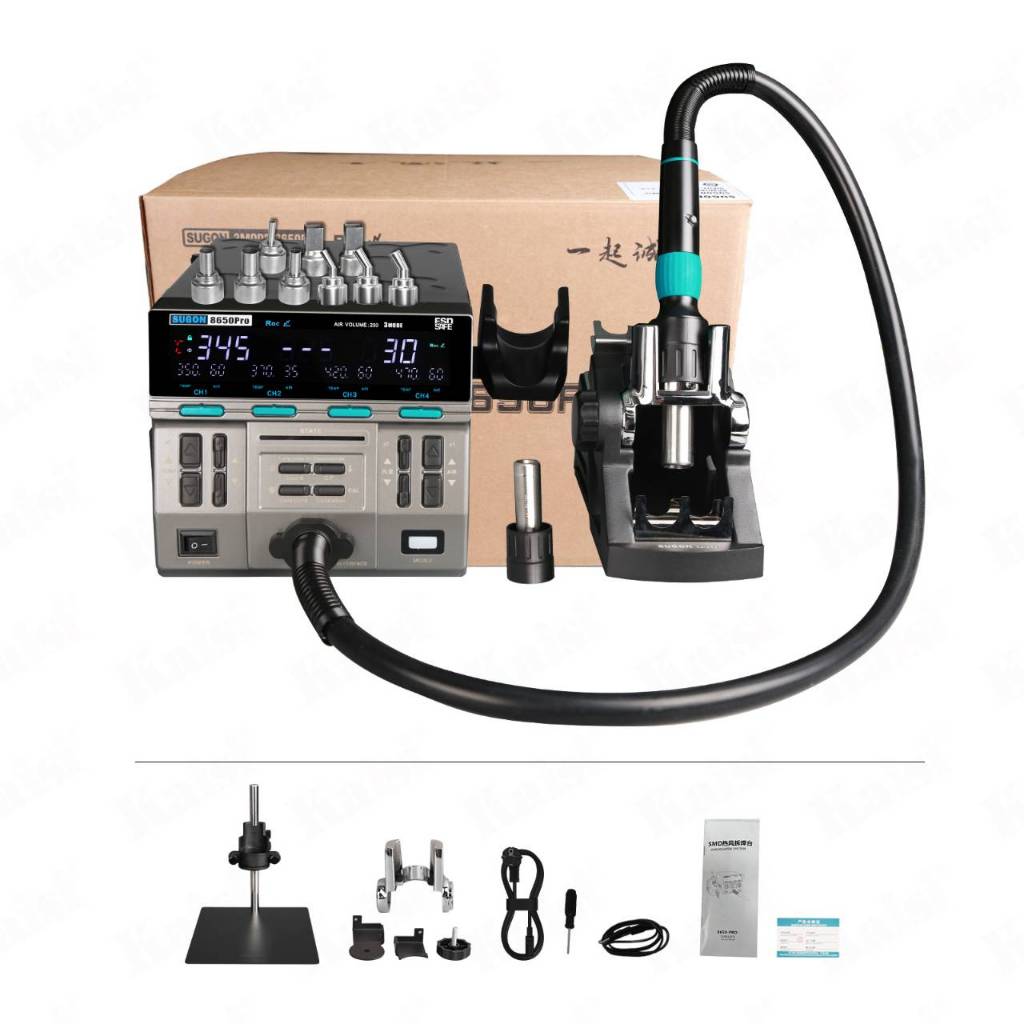เครื่องเป่าลมร้อน SUGON 8650Pro Curve Hot Air Station + AIFEN Hot air gun column