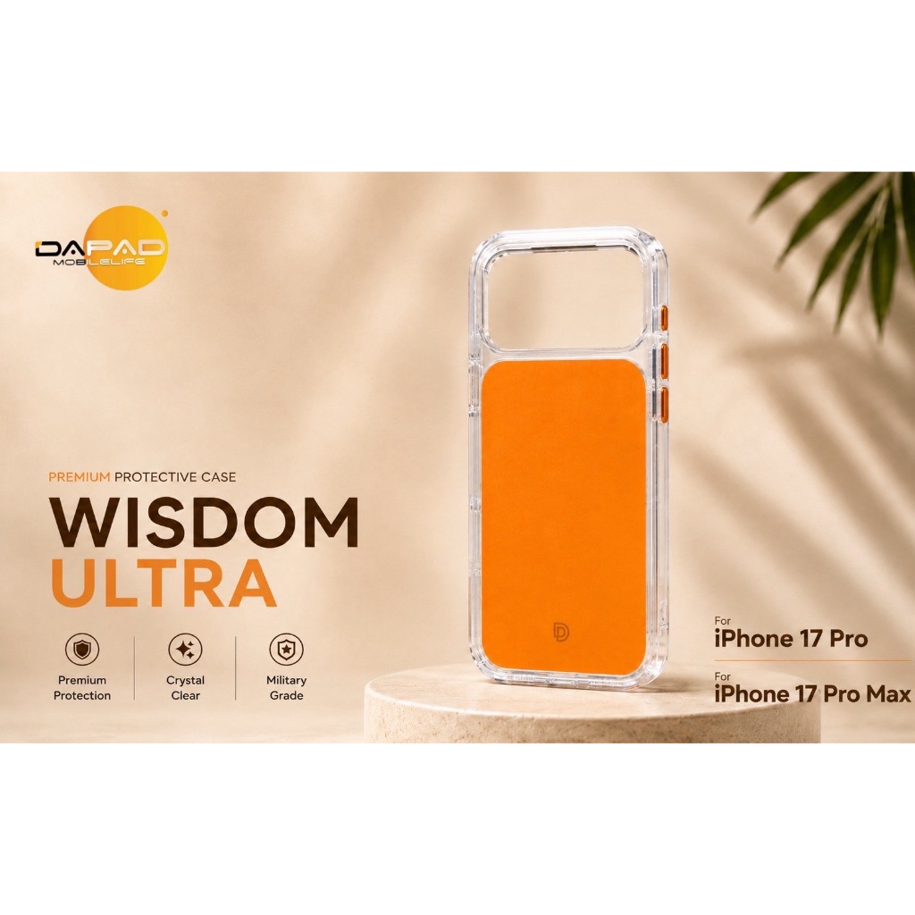 DAPAD Wisdom Ultra Case สำหรับรุ่น IP17 PRO MAX /17 PRO /iPhone  AIR/17 เคสพรีเมียมมีกันปุ่ม กันกระแทก ชาร์จไร้สายได้