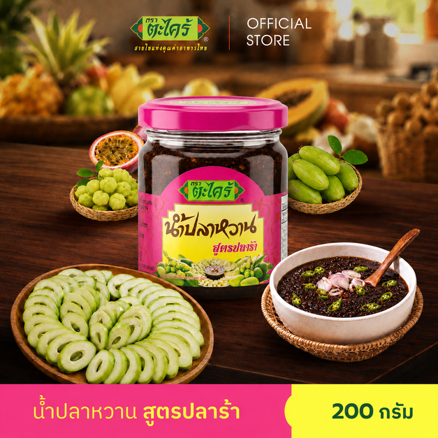 ปลาหวานตราตะไคร้ 200 กรัม สูตรปลาร้า