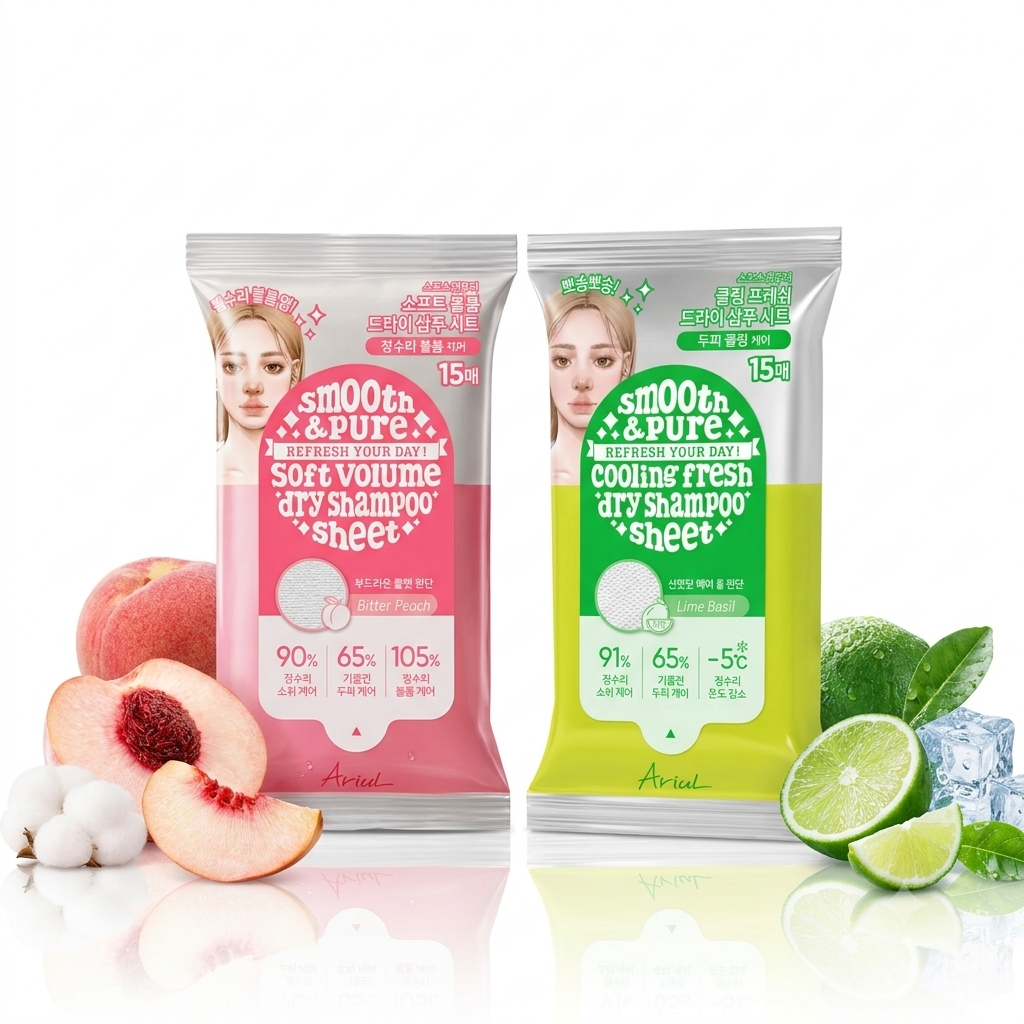 [ดรายแชมพู] Ariul Smooth & Pure Dry Shampoo Sheet 15 Sheets (Cooling/Volume)