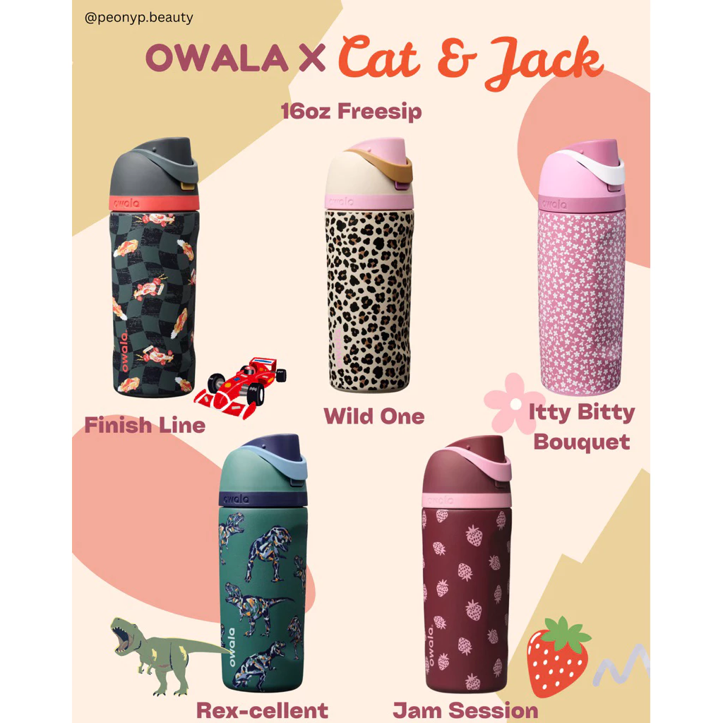 (พร้อมส่ง ของแท้100%) Owala Cat&Jack Collection Wild one/ Jam Session/ Itty Bitty/ Finish Line / Rex Cellent