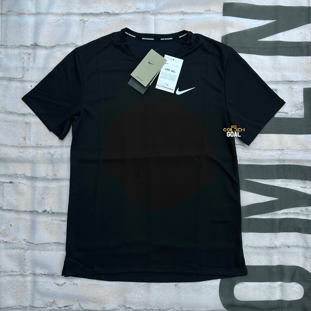 เสื้อวิ่ง Nike Dri-fit Miler UV Running Tee “Black“ ของแท้ป้ายไทย