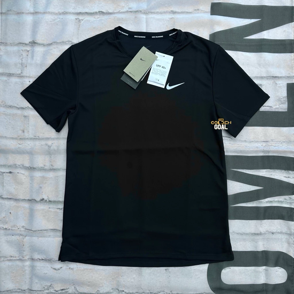 เสื้อวิ่ง Nike Dri-fit Miler UV Running Tee “Black“ ของแท้ป้ายไทย
