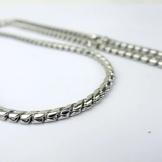 C12 ลายเกลียวเชือก 4 มม ห้อยพระ 1-3-5 องค์ สร้อยคอ แขวนพระ สร้อยสแตนเลส สร้อยพระ stainless necklace