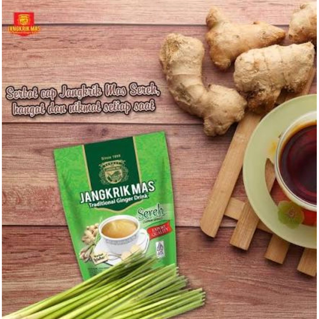 Indonesia Traditional Ginger Lemongrass Drink Serbat Jangkrik Mas 120 gram
